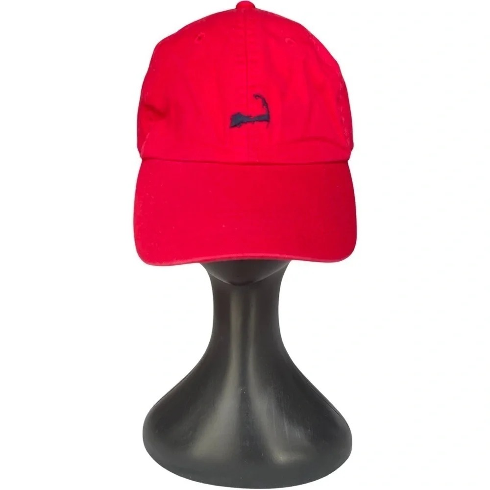 Cuffys 100% Cotton Red Baseball Cap w/ Cape Cod logo